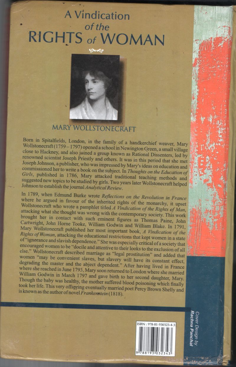 A Vindication of the Rights Of Woman BY Mary Wollstoncraft