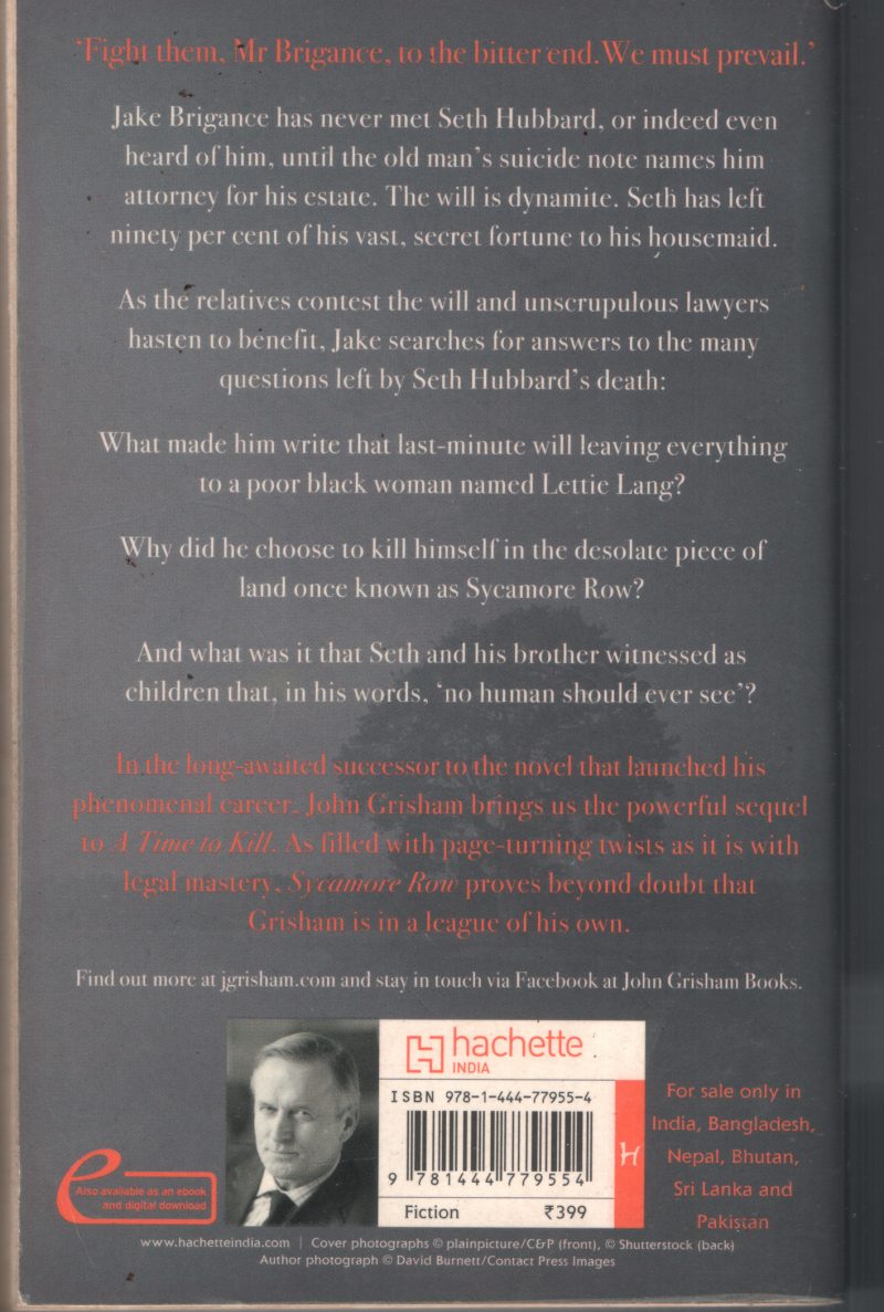 Sycamore Row BY John Grisham - Image 2
