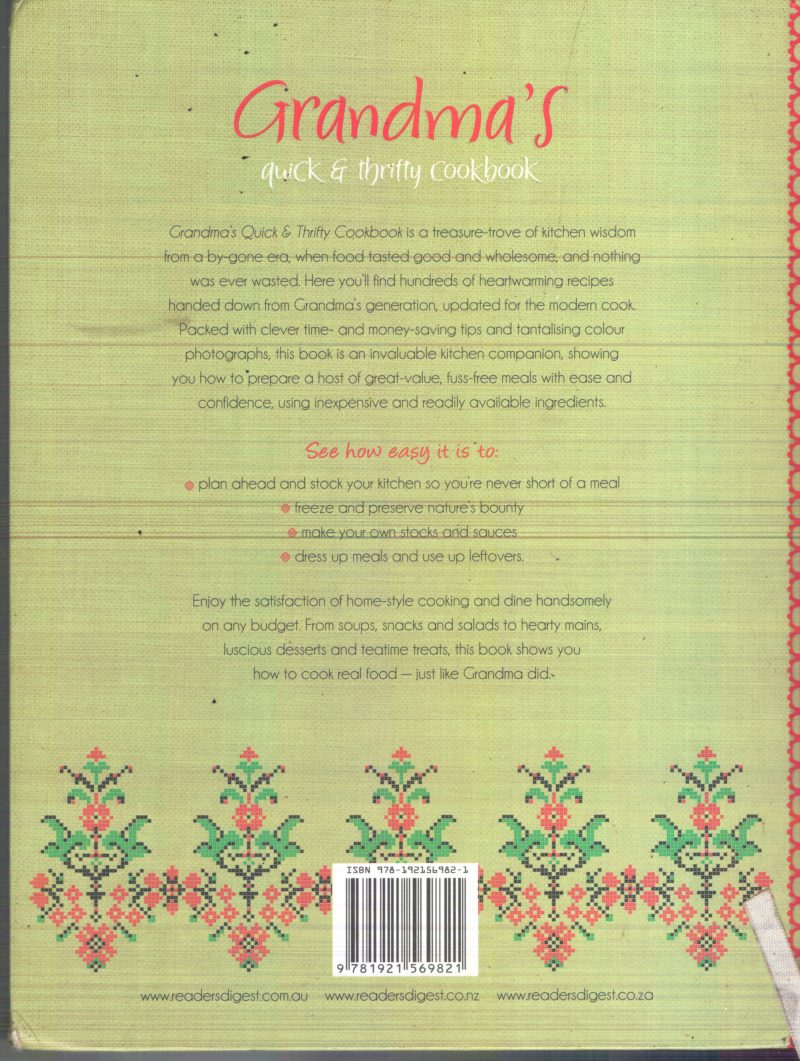 Granadma's Quick & Thrifty Cook Book BY Readers Digest - Image 2