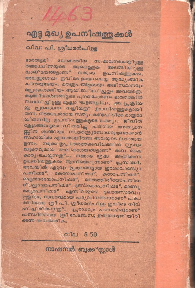 Ettu Mukhiya Upanishathukal BY P Sreedahran Pilla - Image 2