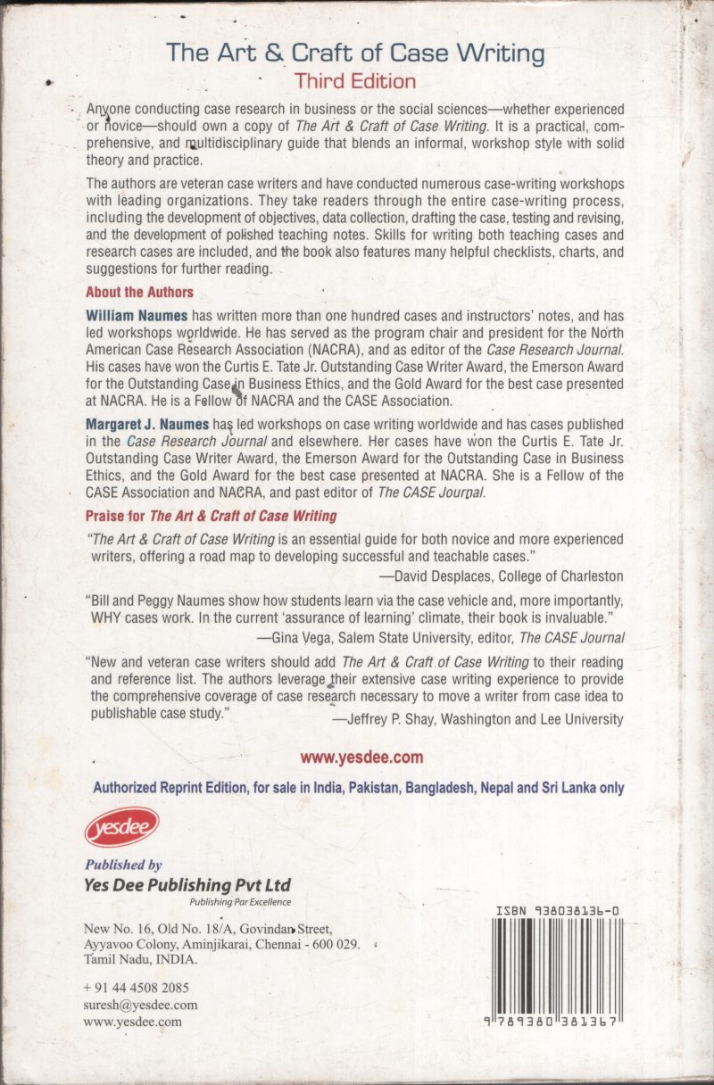 The Art & Craft of Case Writing BY William Naumes & Margret Naumes - Image 2