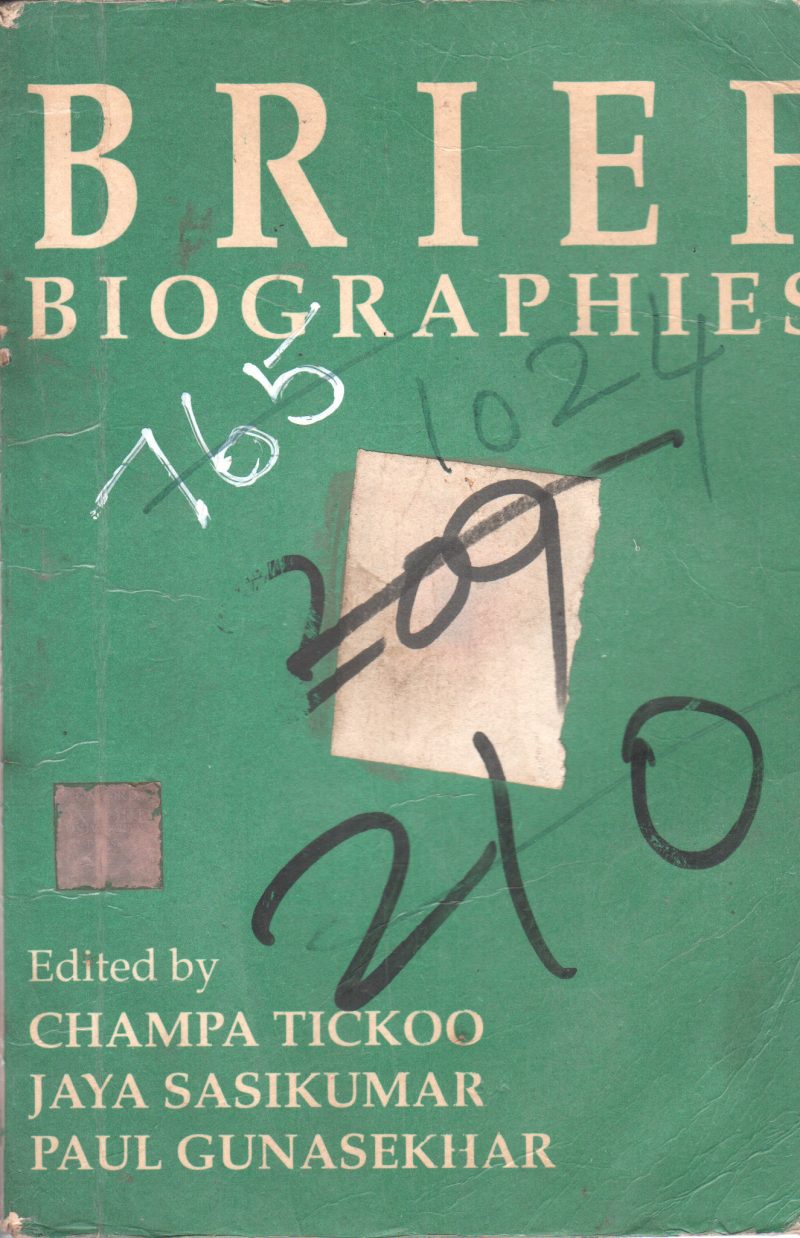 BRIEF BIOGRAPHIES
