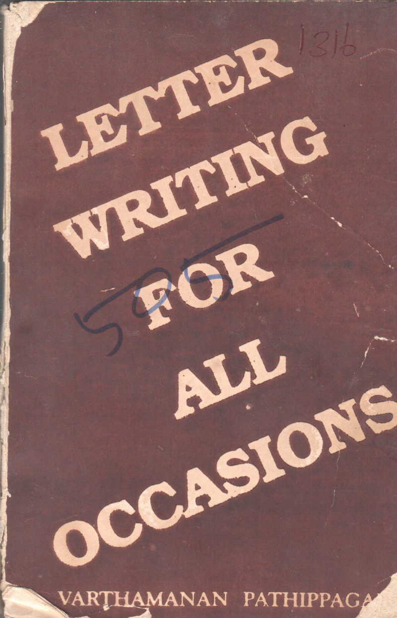 LETTER WRITING FOR ALL OCCASIONS BY VARTHAMANAN PATHIPPAGA