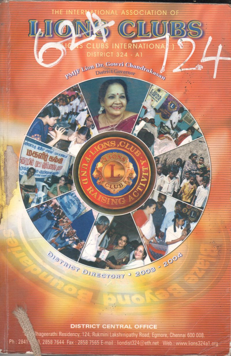 LIONS CLUB BY DR.GOWRI CHANDRAKASAN