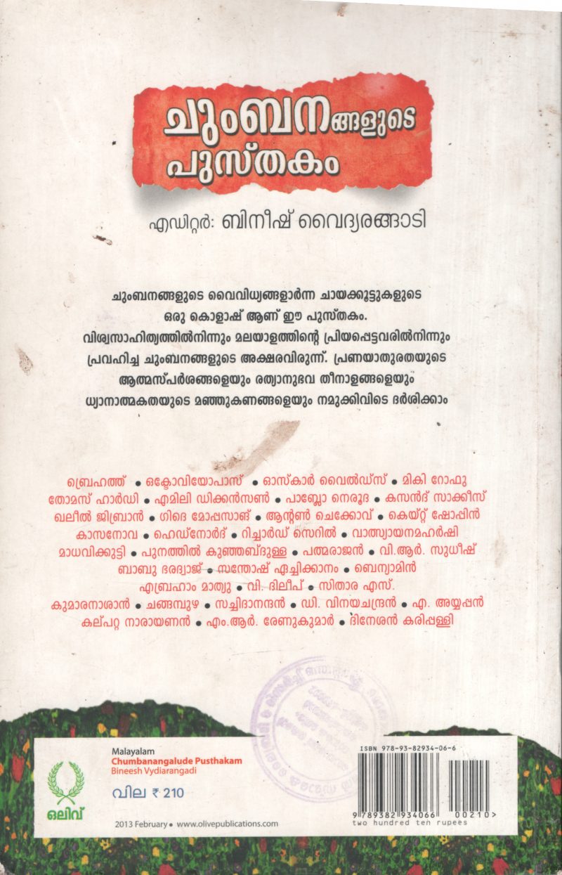 Chumbanangalude Pusthakam BY Bineesh Vaydhyarangadi - Image 2