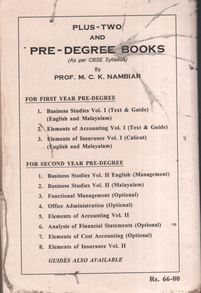 Elements Of Accounting BY Prof.M.C.K.Nambiyar - Image 2