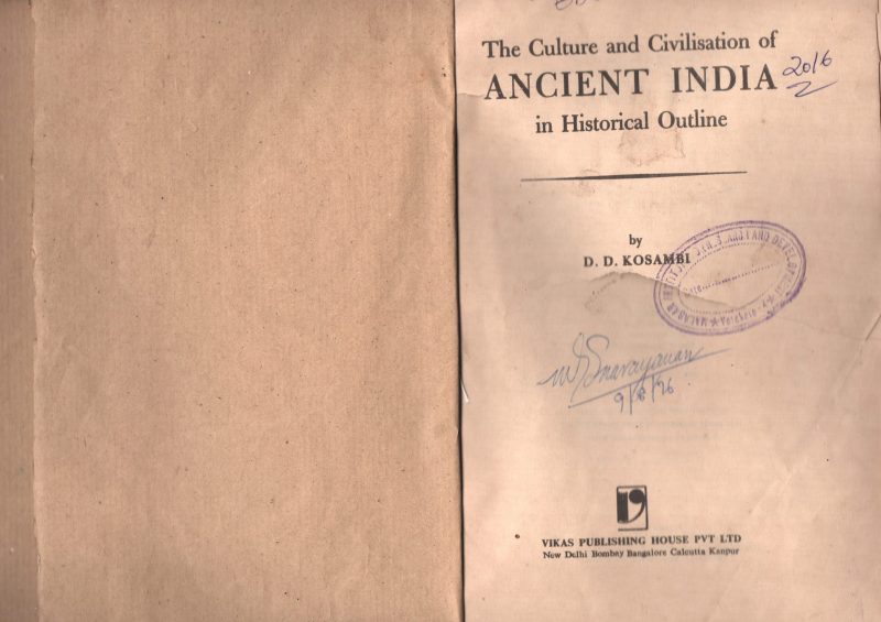 The Culture And Civilisation of Ancient India BY D.D.Kosambi