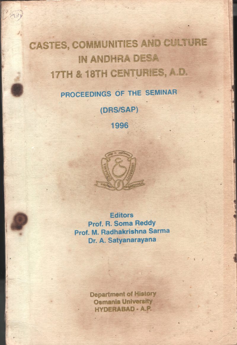 castes,Communities and Culture in Andhra Desa BY Group Of Editors