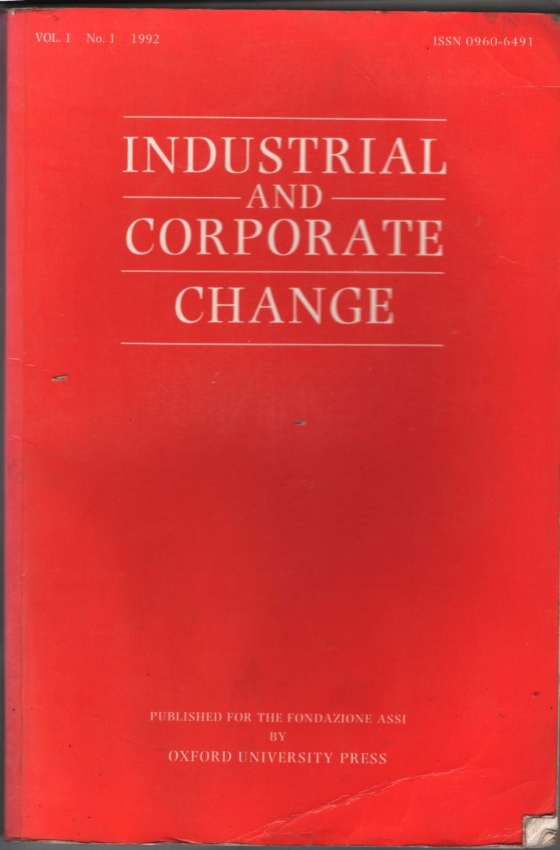 Industrial & Corporate Changes BY Group Of Editors