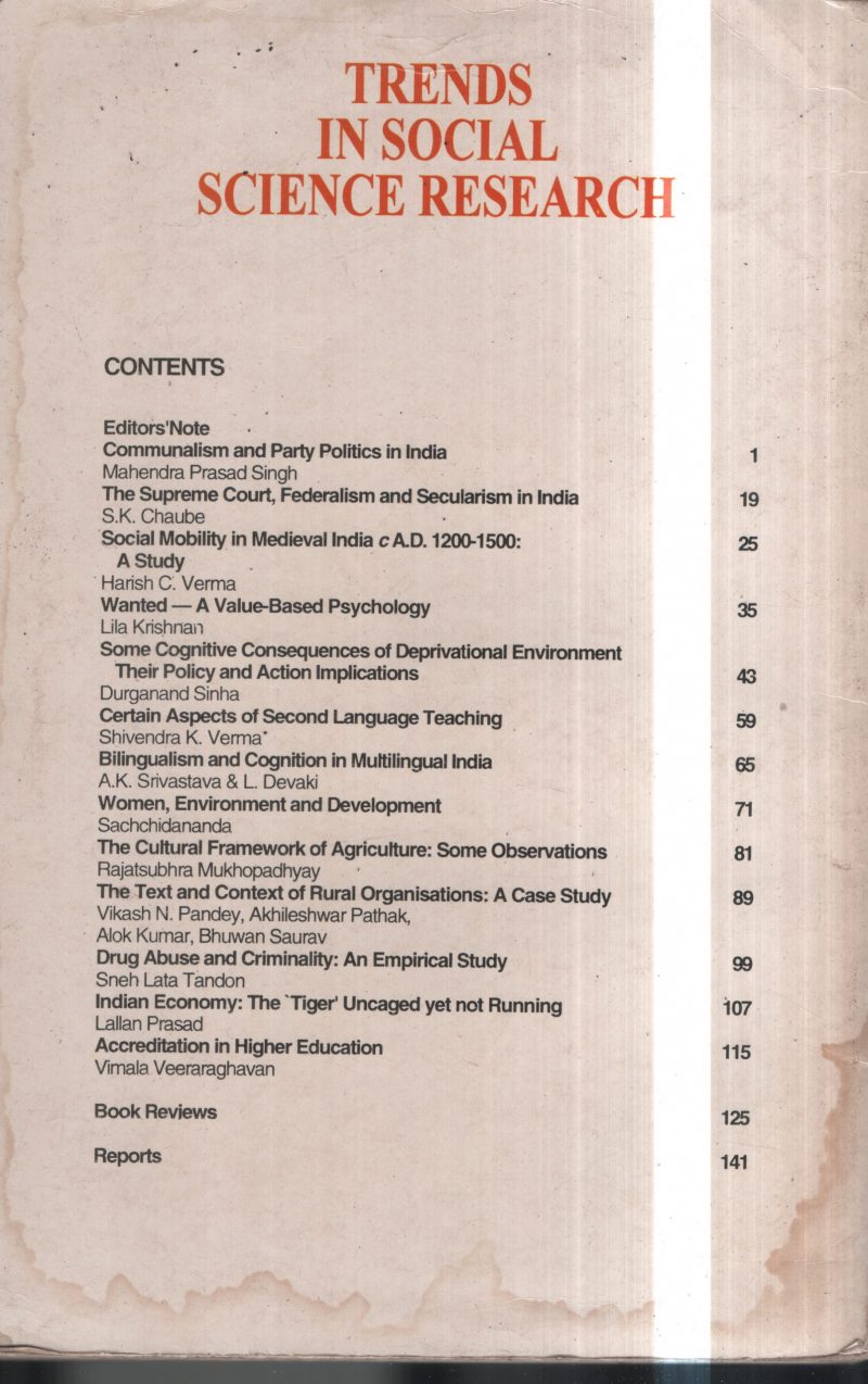 Trends In Social Science Research BY Group Of Editors - Image 2