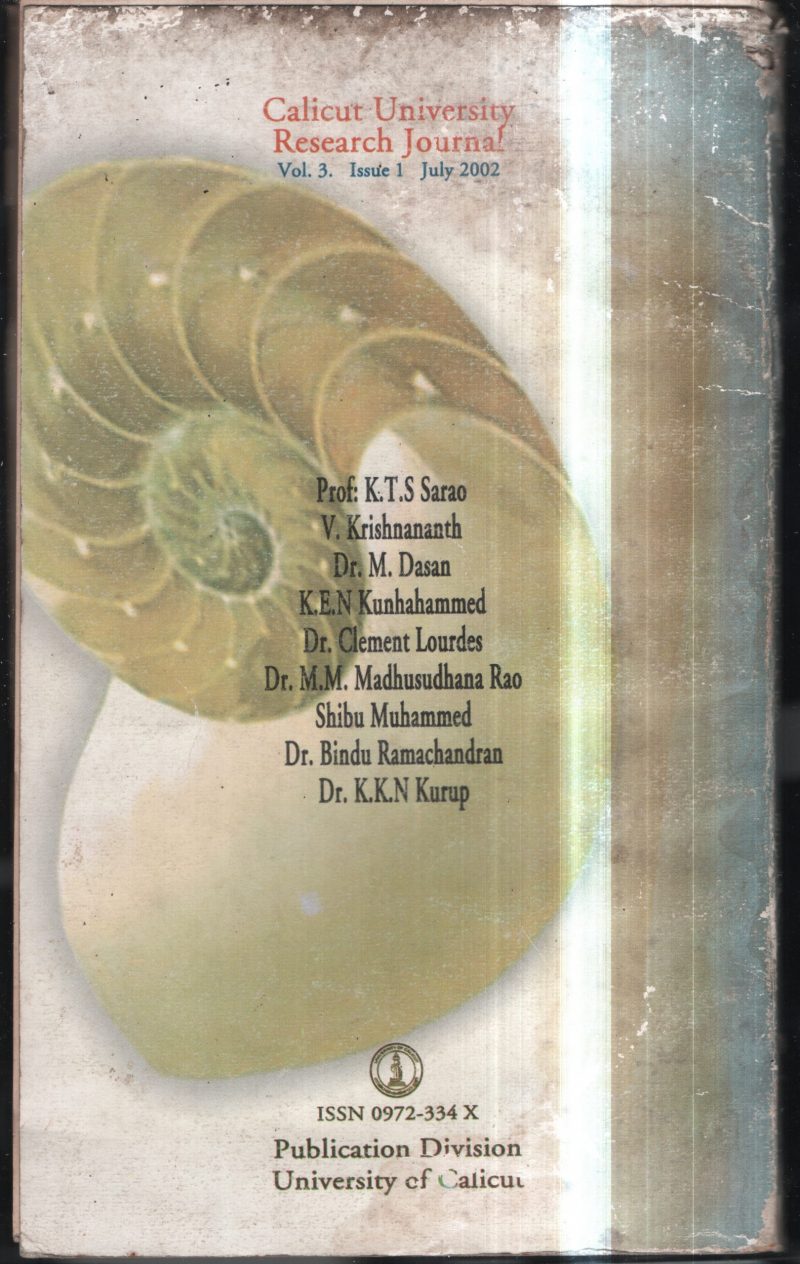 Calicut University Research Journal BY DR. P k Pokker - Image 2