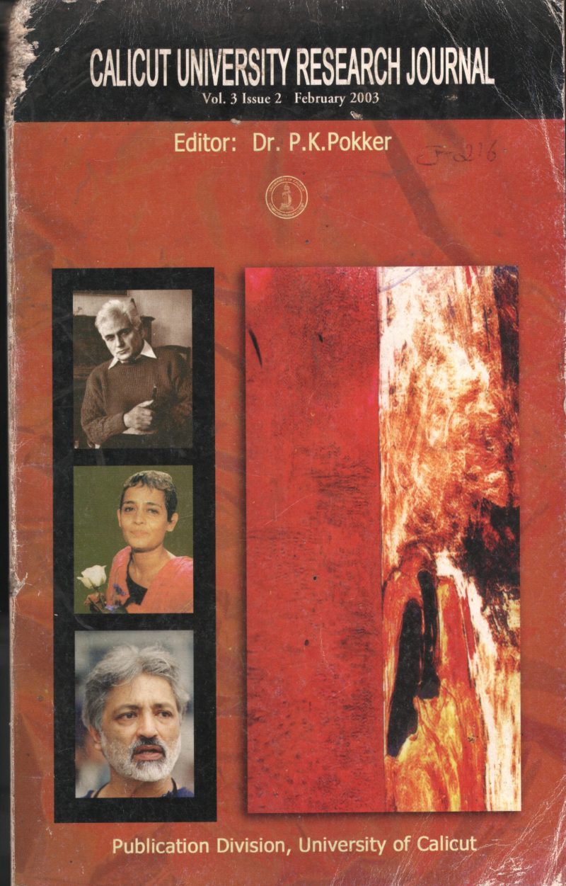 Calicut University Research Journal BY Dr.P.K.Pokker