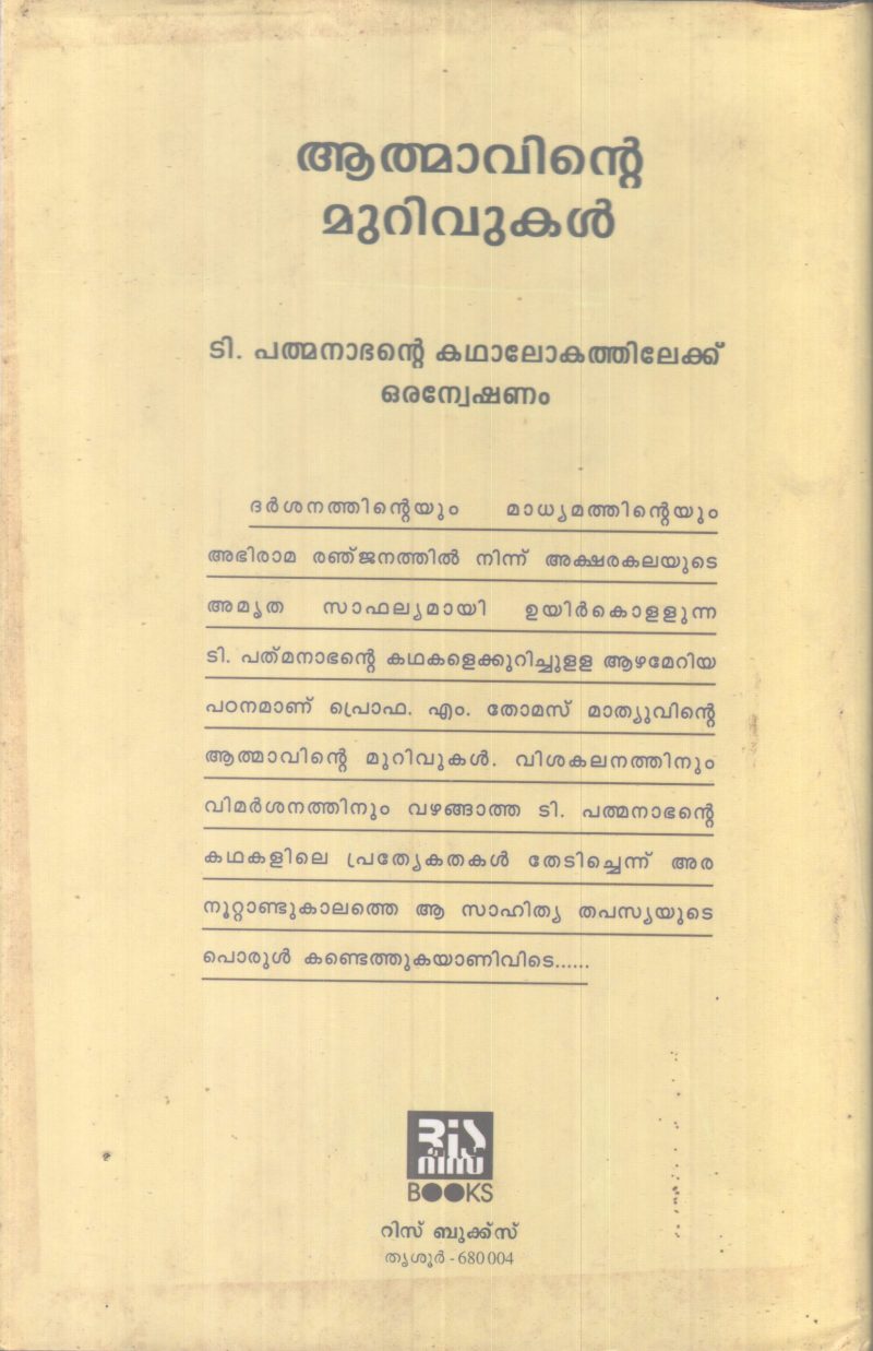 AATHMAVINTE MURIVUKAL BY THOMAS .M .MATHEW - Image 2