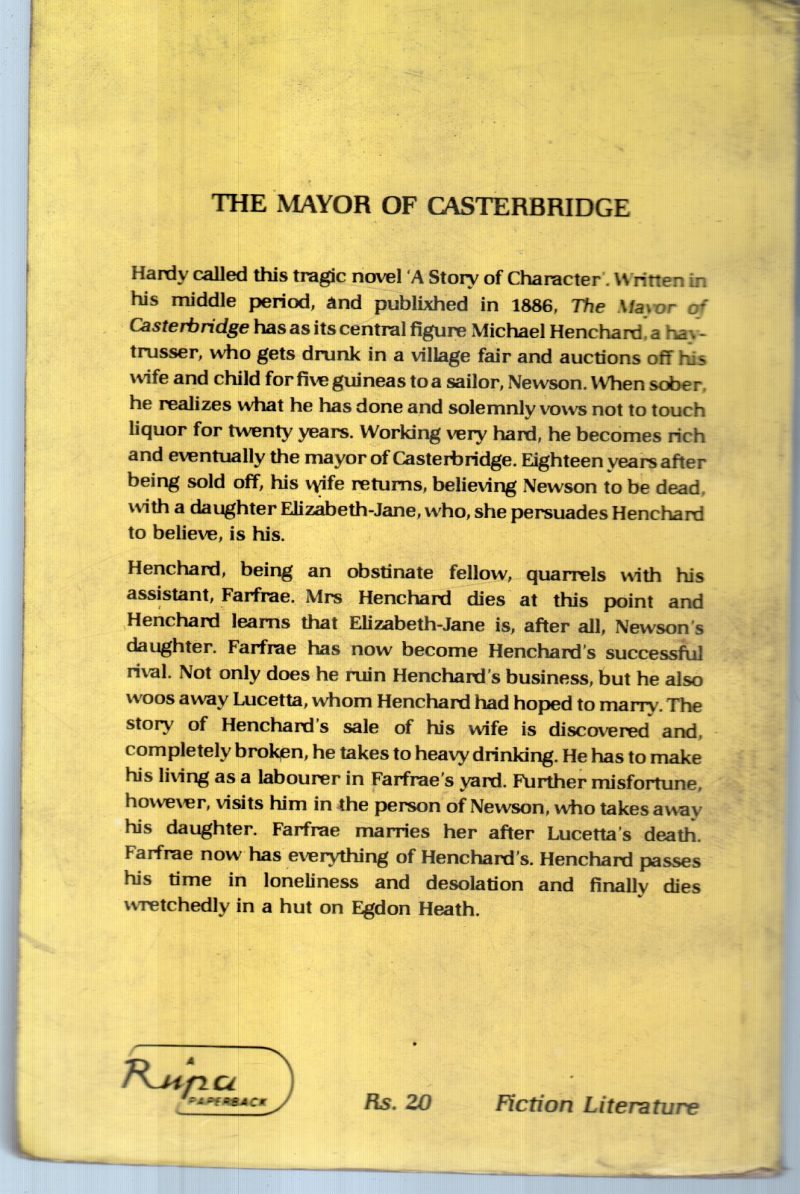 THE MAYOR OF CASTERBRIDGE BY THOMAS HARDY - Image 2