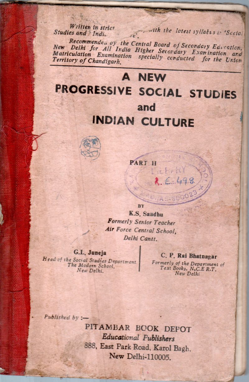 A PROGRESSIVE SOCIAL STUDIES BY K.S.SANDHU