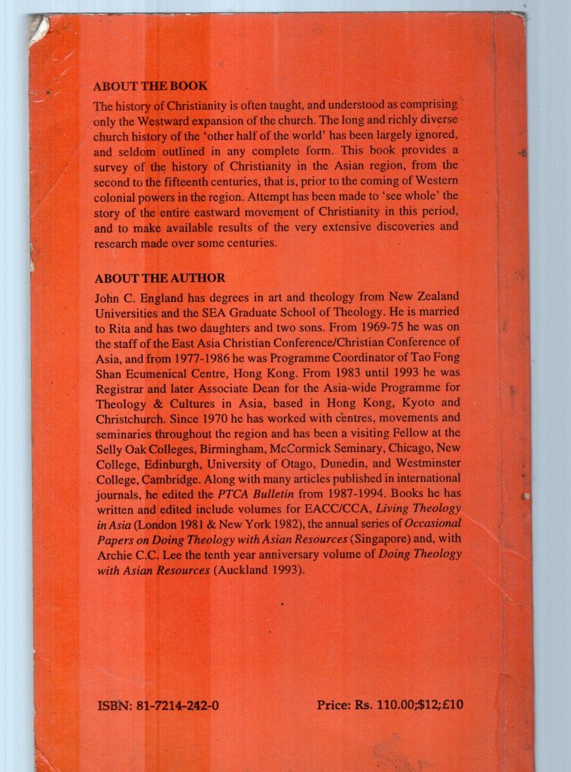 THE HIDDEN HISTORY OF CHRISTIANITY IN ASIA BY JOHN.C.ENGLAND - Image 2