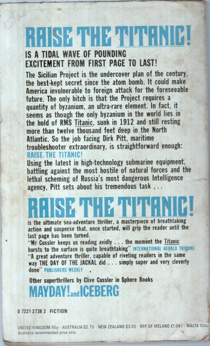 RAISE THE TITANIC BY CLIVE CUSSLER - Image 2