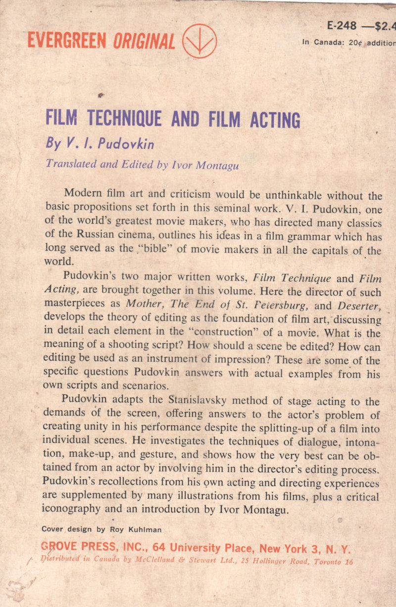 FILM TECHNIQUE AND FILM ACTING BY V.I. PUDOVKIN - Image 2