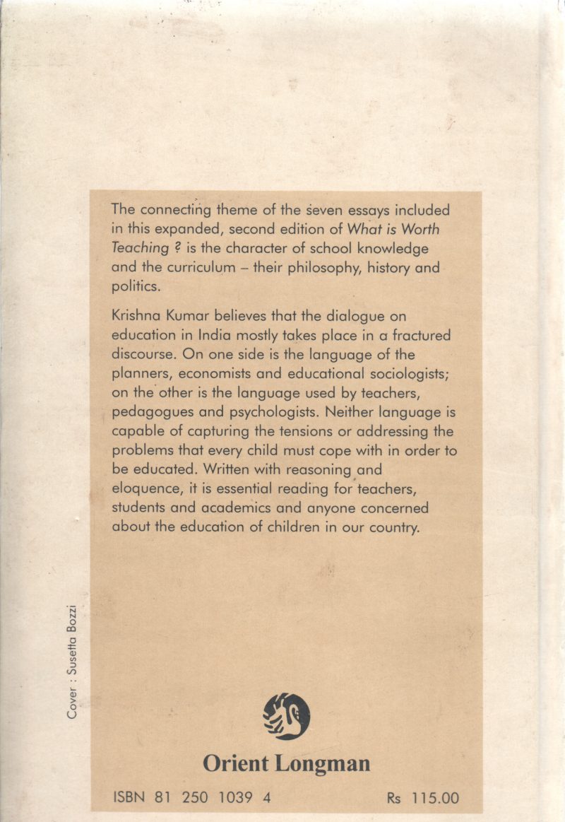 WHAT IS WORTH TEACHING BY KRISHNA KUMAR - Image 2