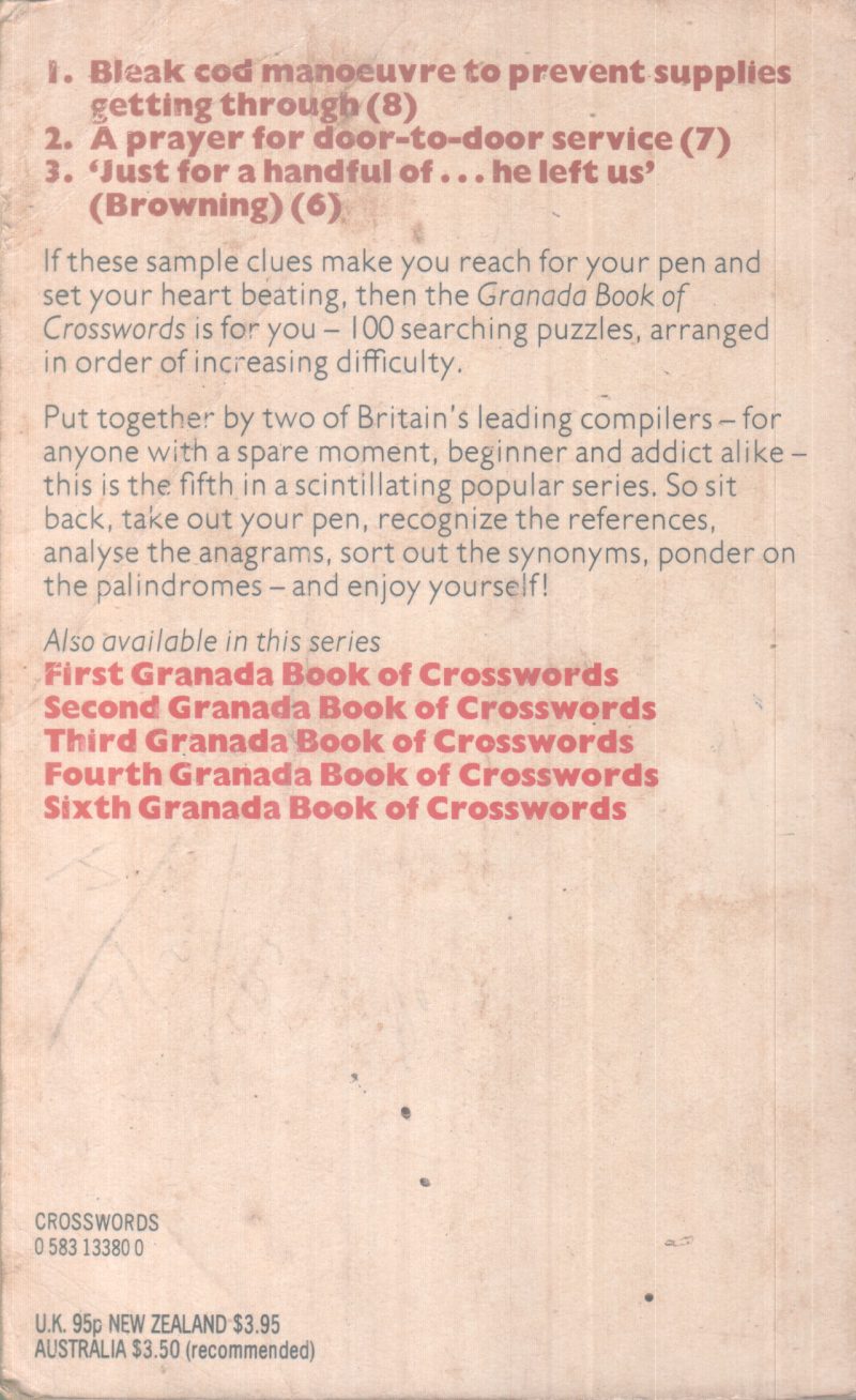 FIFTH GRANADA BOOK OF CROSS WORDS BY PATRICK DUNCAN - Image 2