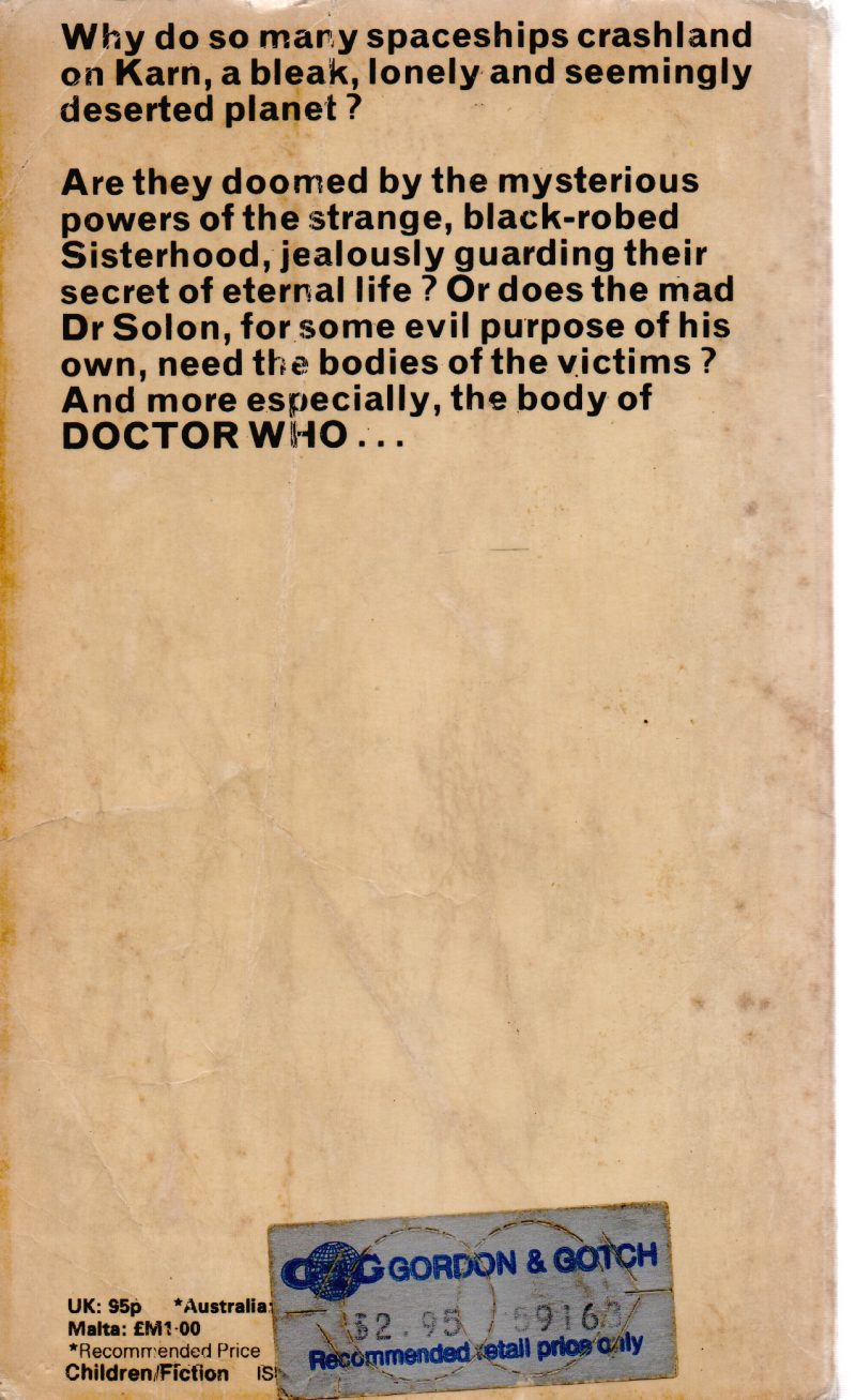 DOCTOR WHO AND THE BRAIN OF MORBIUS BY TERRANCE DICKS - Image 2