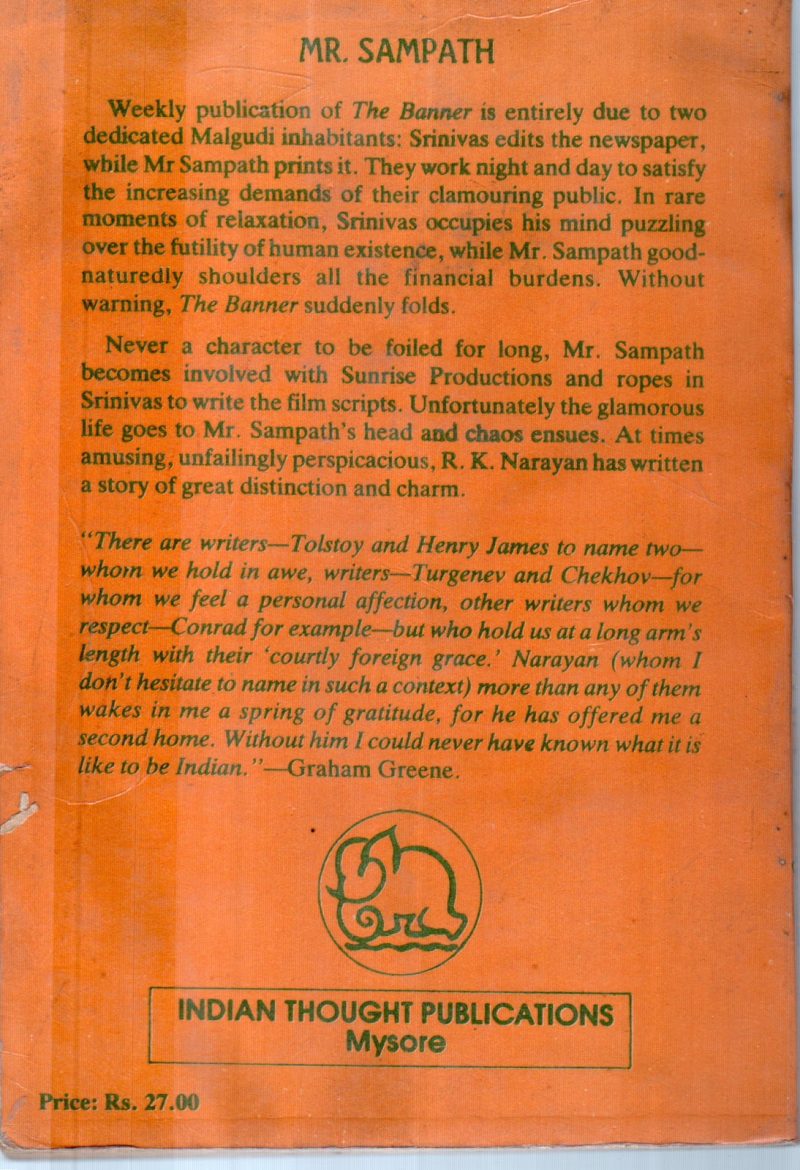 THE PRINTER OF MALGUDI BY R.K.NARAYAN - Image 2