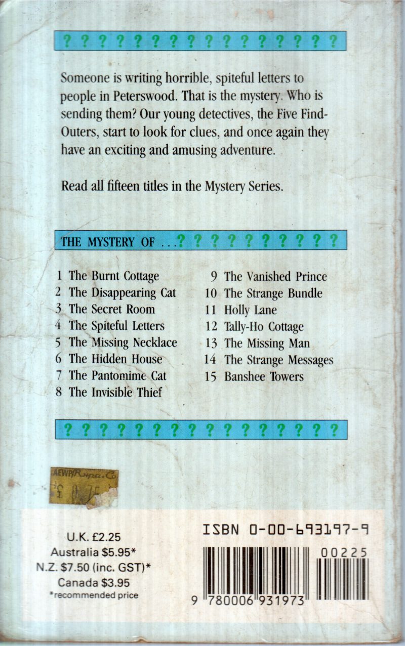 THE MYSTERY OF THE SPITEFUL LETTERS BY GUID BLYTON - Image 2
