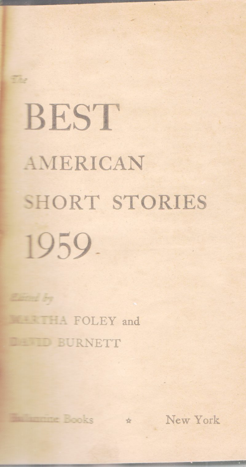 BEST AMERICAN SHORT STORIES BY GROUP OF EDITORS