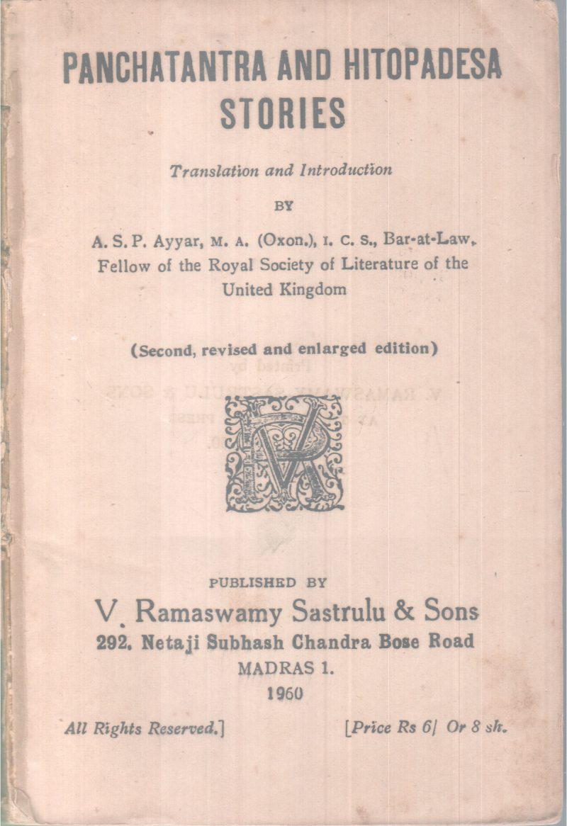PANCHATANTRA AND HITOPADESA BY VISHNU SHARMMA