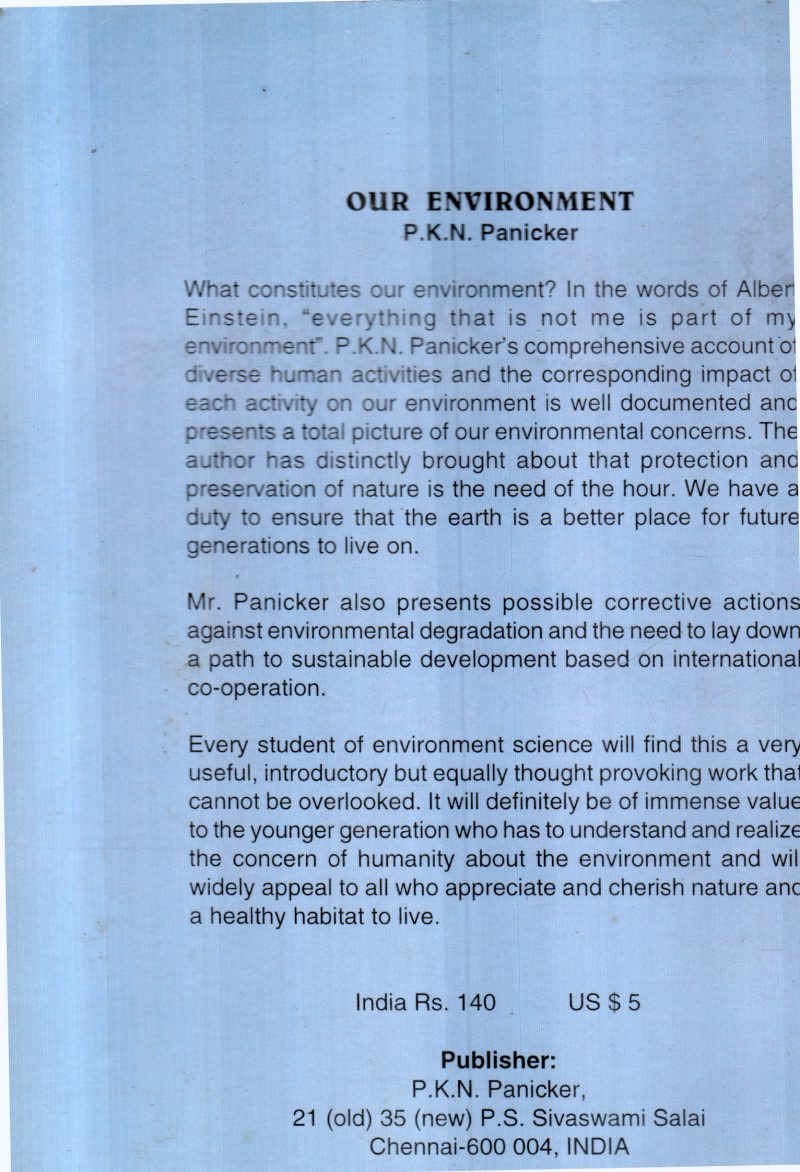 OUR ENVIRONMENT BY P.K.N.PANICKER - Image 2