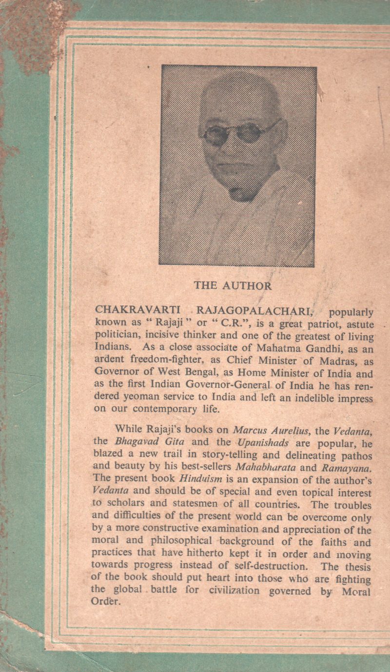 HINDUISM DOCTRINE AND WAY OF LIFE BY RAJAGOPALACHARI - Image 2