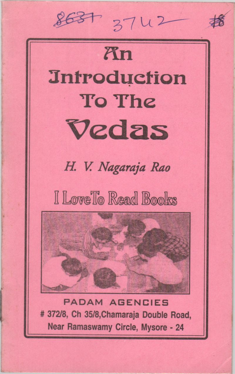AN INTRRODUCTION TO THE VEDAS BY H.V. NAGARAJA RAO