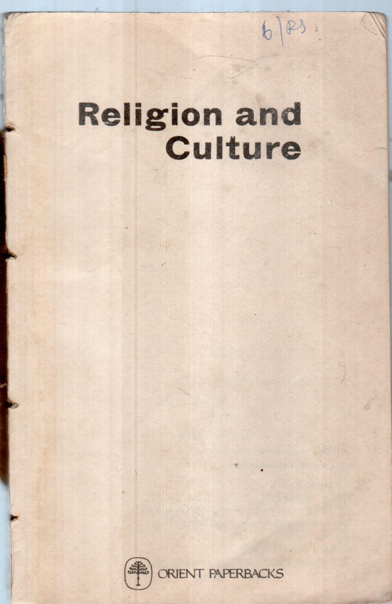 RELIGION AND CULTURE BY S.RADHA KRISHNAN