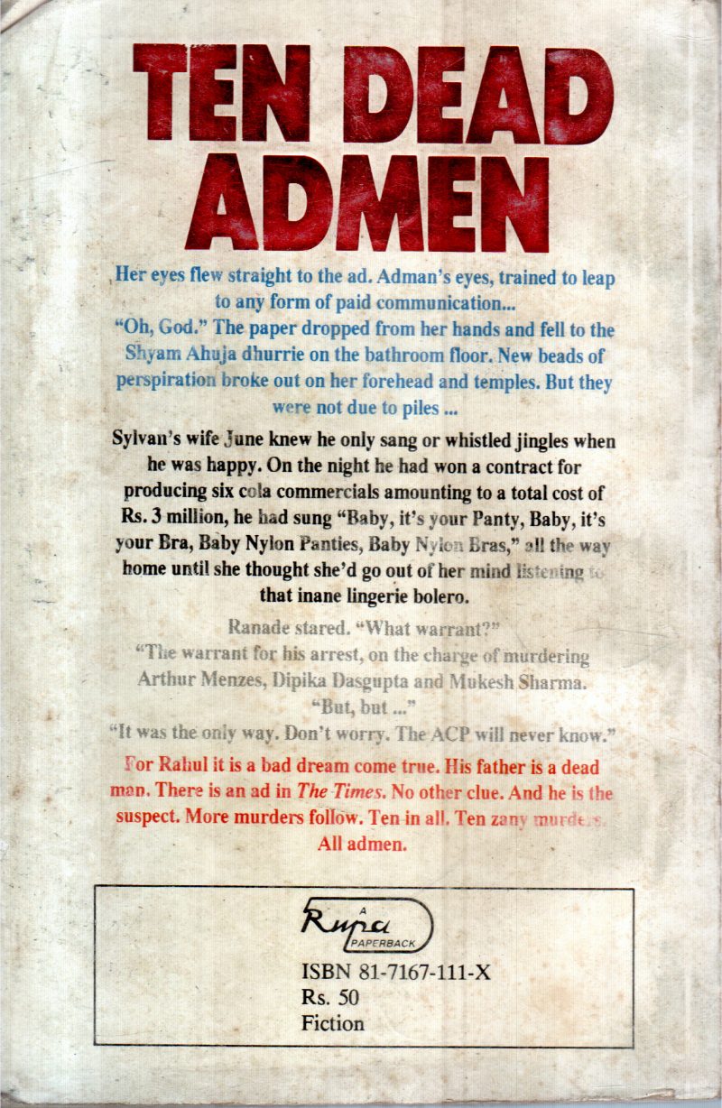 TEN DEAD ADMEN BY ASHOK BANKER