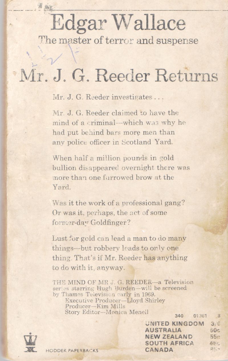 MR. J.G REEDER RETURS BY EDGAR WALLANCE - Image 2