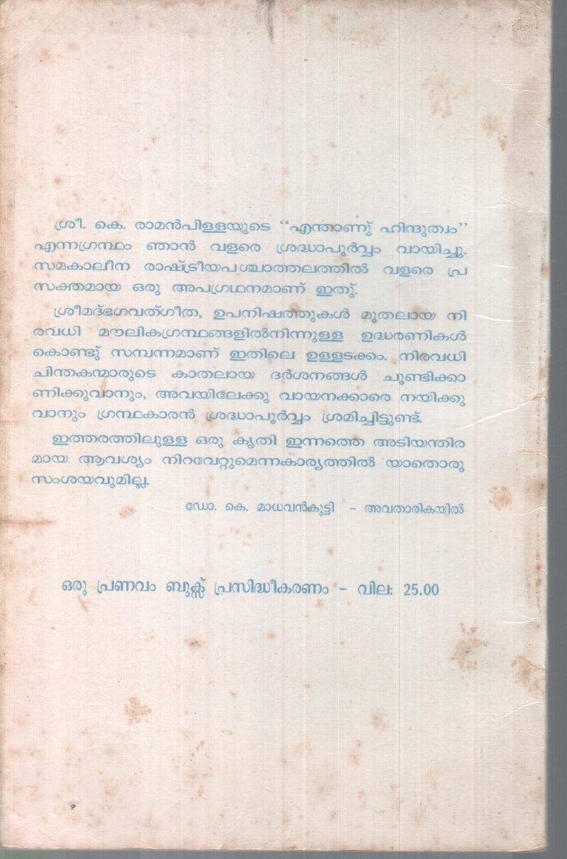 ENTHANU HINDUTHWAM BY K RAMAN PILLAI - Image 2