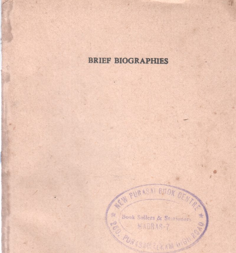 BRIEF BIOGRAPHERS