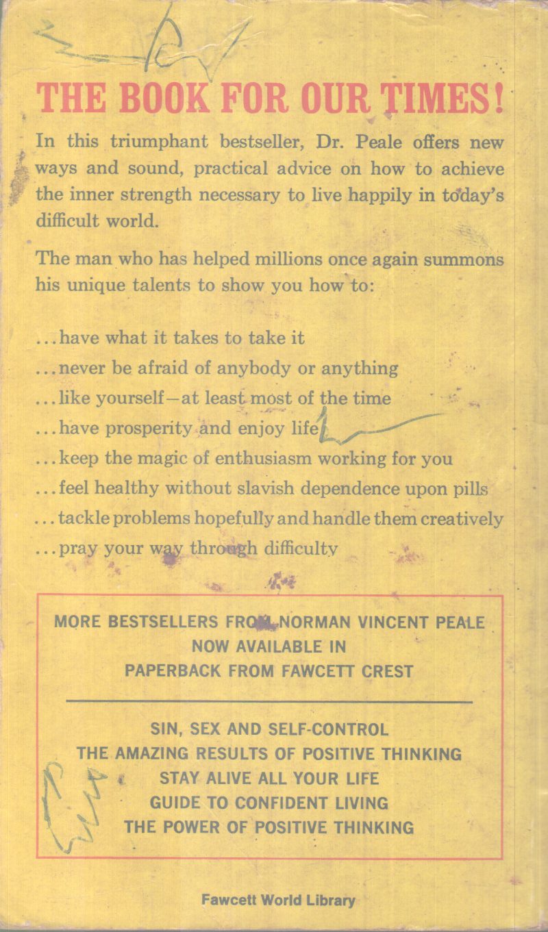 THE TOUGHMINDED OPTIMIST BY NORMAN VINCENT PEALE - Image 2