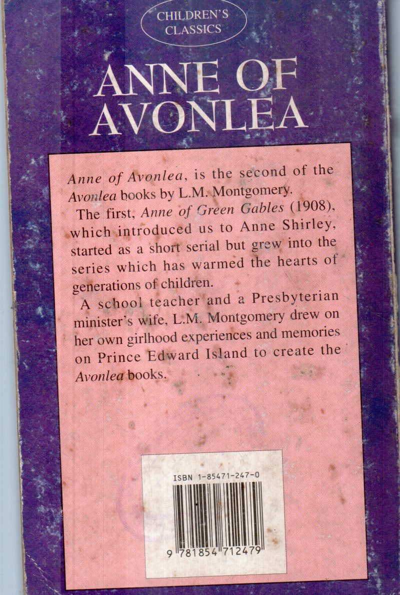 ANNE OF AVONLEA BY L.M.MONTGOMERY