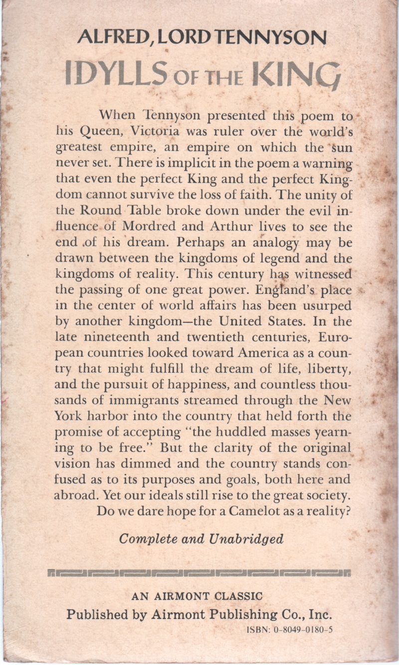 IDYLLS OF THE KING BY ALFRED & LORD TENNYSON - Image 2