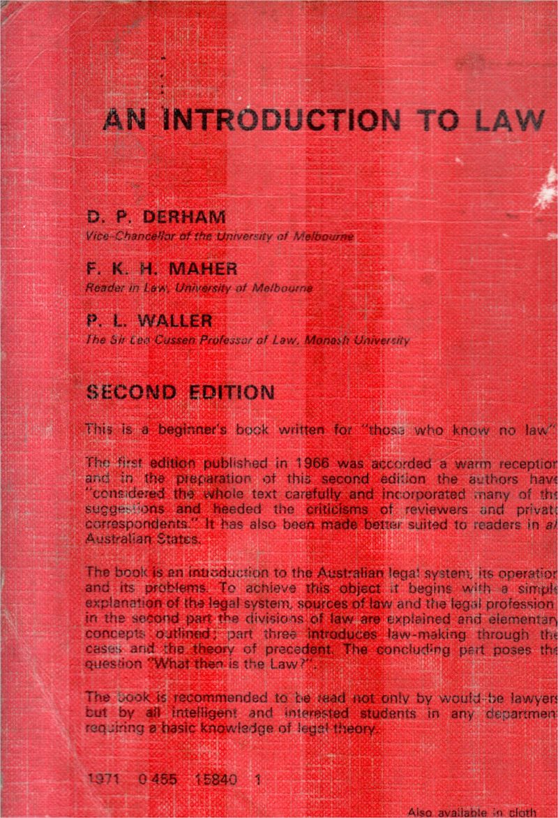AN INTODUCTION TO LAW BY D.P.DERHAM - Image 2
