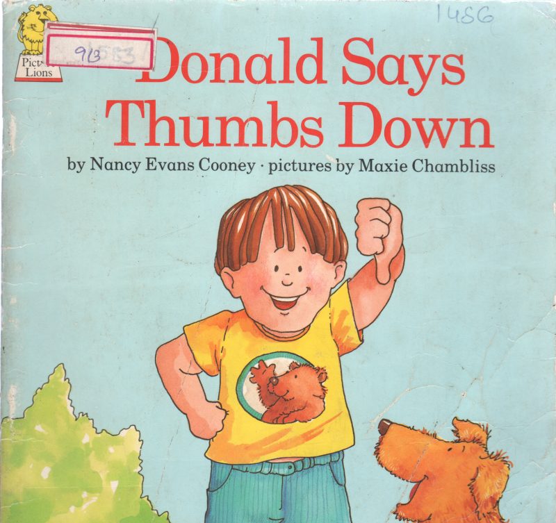 DONALD SAYS THUMBS DOWN BY NANCY EVANS COONEY