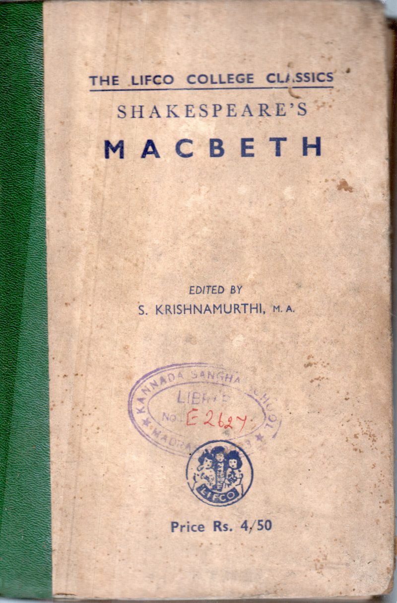 MACBETH BY S.KRISHNAMURTHI
