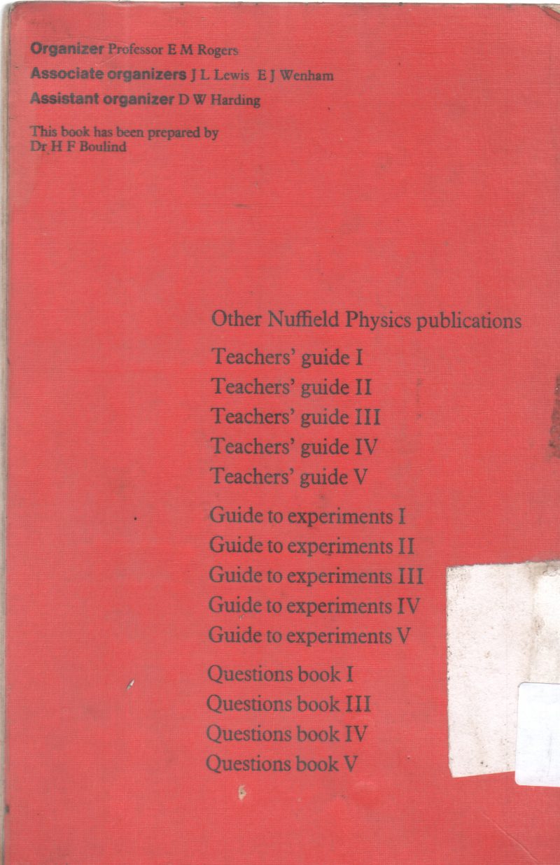 NUFFIELD PHYSICS QUESTIONS BOOK - Image 2