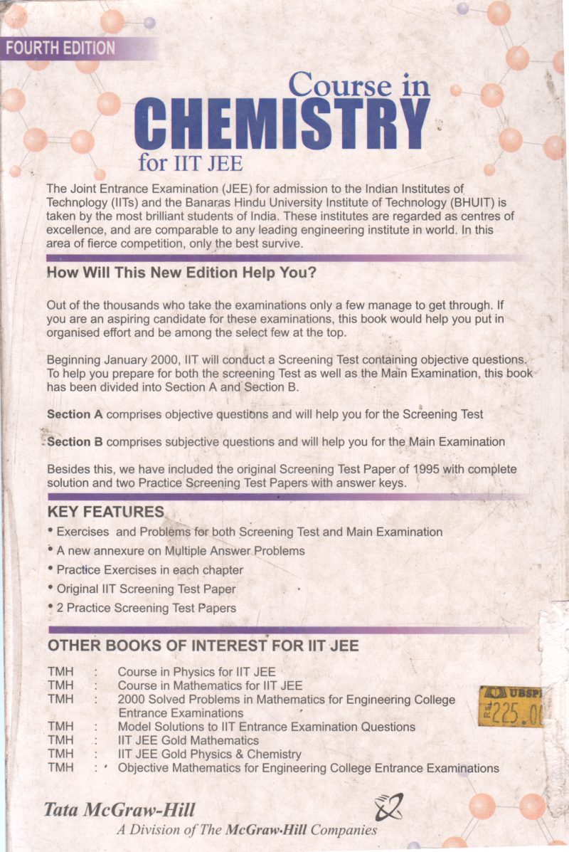 COURSE IN CHEMISTRY FOR IIT JEE BY TATA MCGRAW HILL - Image 2