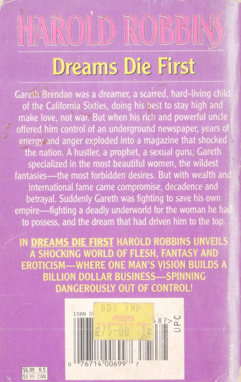 DREAMS DIE FIRST BY HAROLD ROBBINS - Image 2