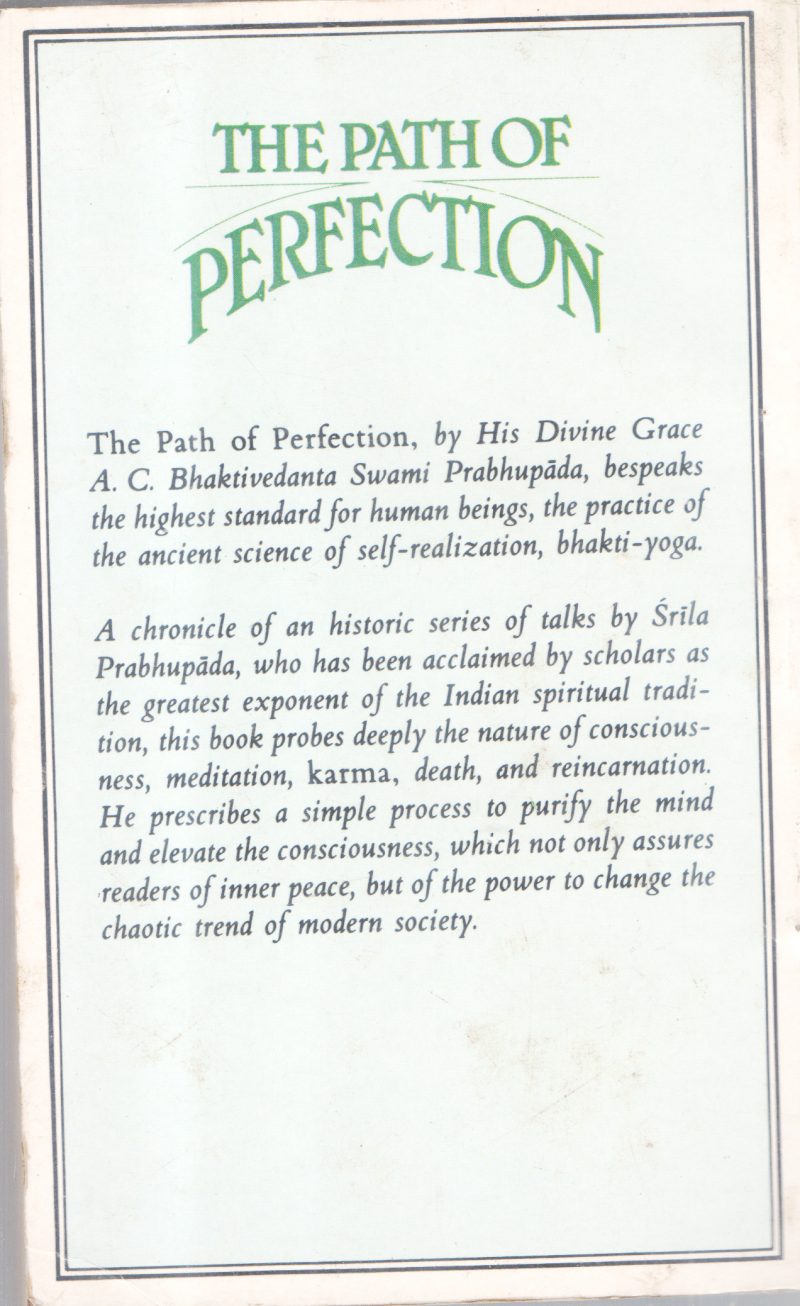 THE PATH OF PERFECTION BY A.C BHAKTHIVEDANTA SWAMI PRABHUPADA - Image 2