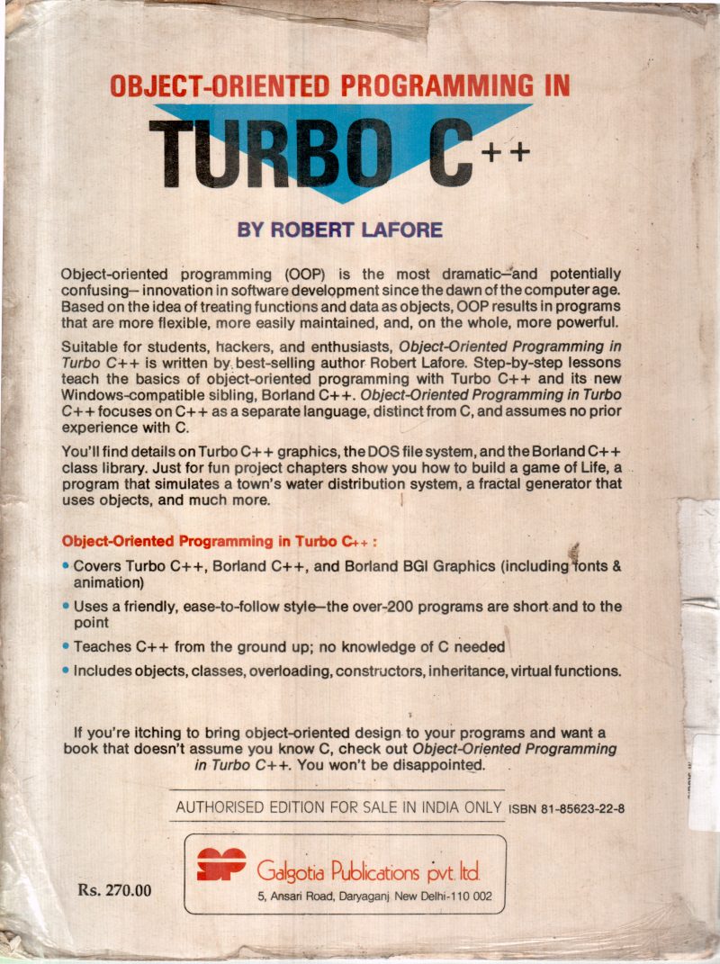 TURBO C++ BY ROBERT LAFORE - Image 2