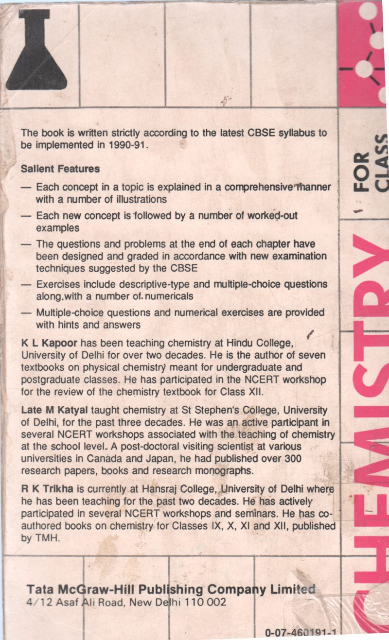 CHEMISTRY FOR CLASS XII BY K L KAPOOR - Image 2