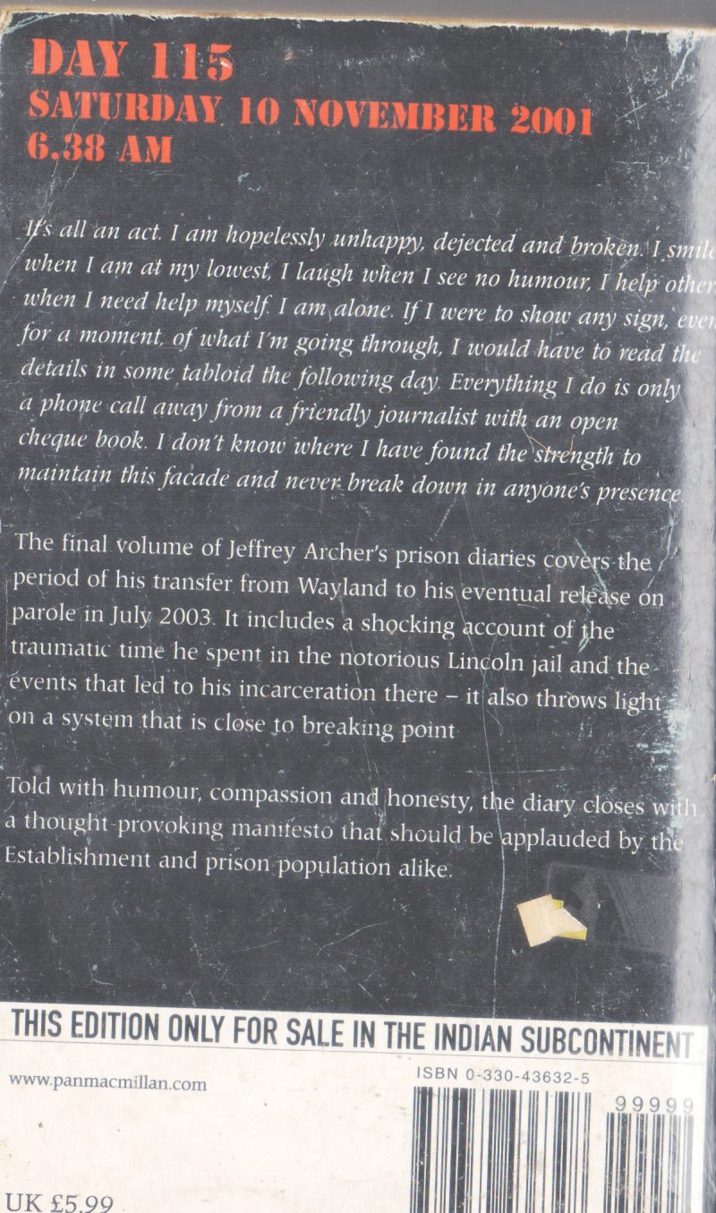 A PRISON DIARY VOL:3 HEAVEN BY JEFFERY ARCHER - Image 2
